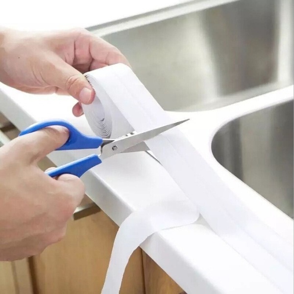 1/2/3M*22mm Bathroom Shower Sink Bath Sealing Strip Tape White PVC Self adhesive Waterproof Wall Sticker for Bathroom Kitchen