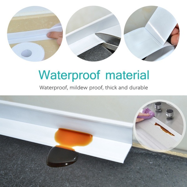 1/2/3M*22mm Bathroom Shower Sink Bath Sealing Strip Tape White PVC Self adhesive Waterproof Wall Sticker for Bathroom Kitchen