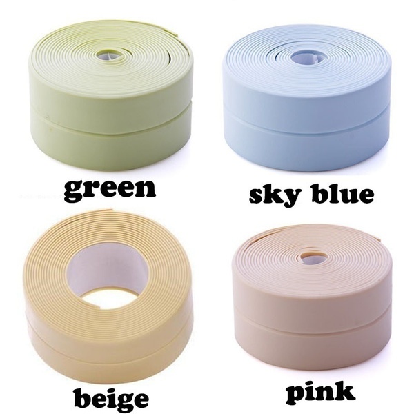 1/2/3M*22mm Bathroom Shower Sink Bath Sealing Strip Tape White PVC Self adhesive Waterproof Wall Sticker for Bathroom Kitchen
