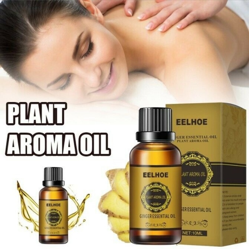 30ML Ginger Essential Oil Promote Metabolism Full Body Slim Massage Oils Lymphatic Drainage Therapy Anti Aging Plant Essential Oil