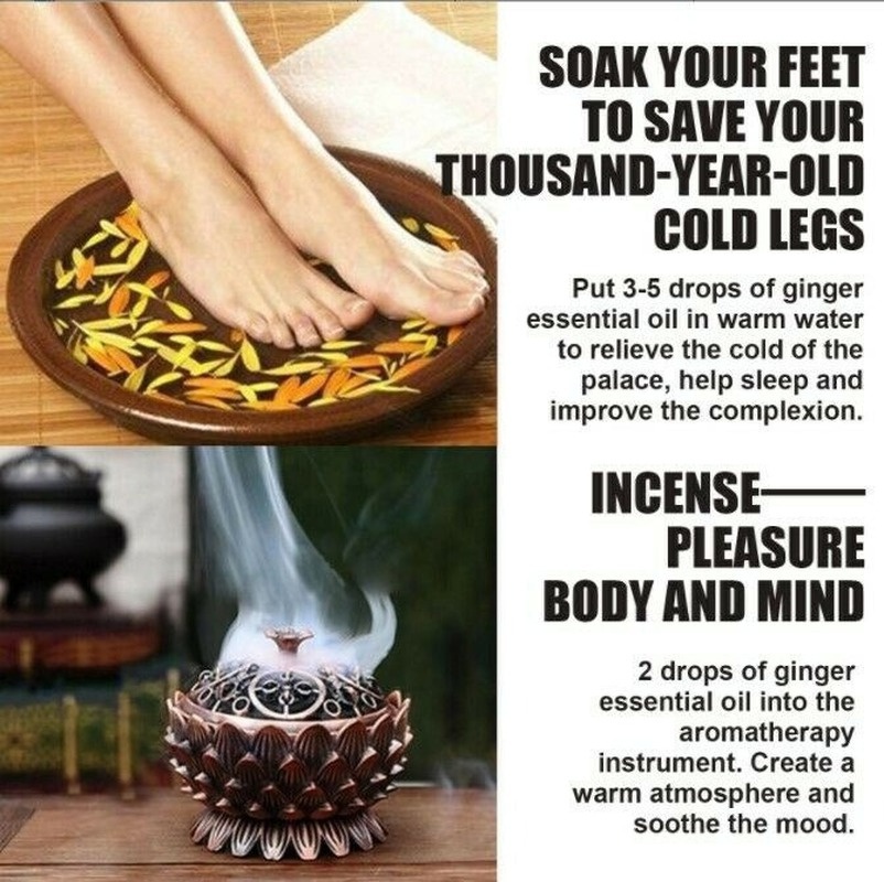30ML Ginger Essential Oil Promote Metabolism Full Body Slim Massage Oils Lymphatic Drainage Therapy Anti Aging Plant Essential Oil