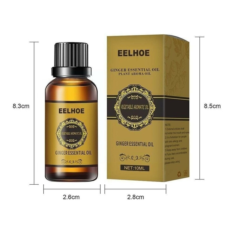 30ML Ginger Essential Oil Promote Metabolism Full Body Slim Massage Oils Lymphatic Drainage Therapy Anti Aging Plant Essential Oil