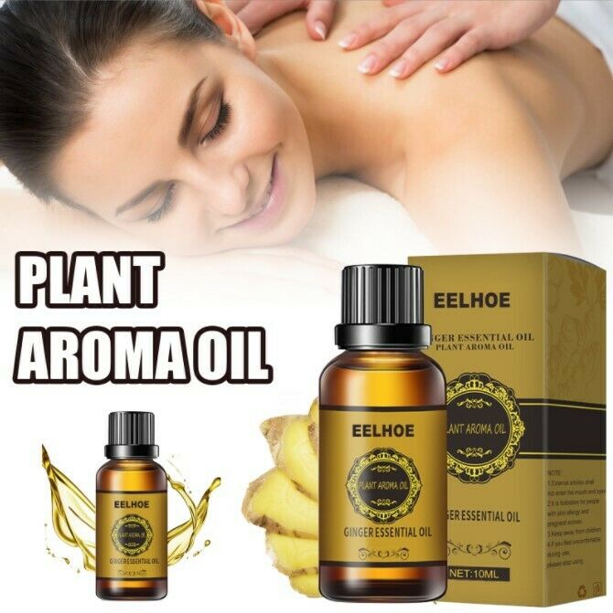 30ML Belly Drainage Ginger Oil,10ML Natural Drainage Ginger Oil Essential Relax Massager Liquid,Lymphatic Drainage Ginger Oil
