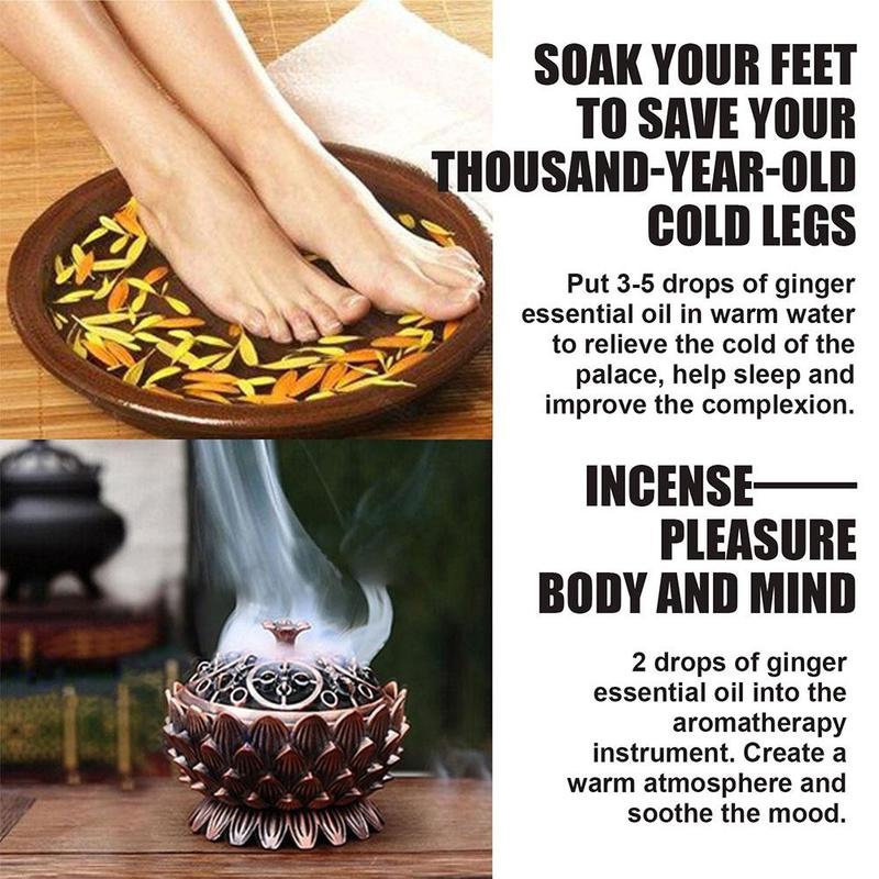 Universal Belly Drainage Ginger Essential Oil Speed Up Blood Circulation Massage Oil Winter Keep Warm