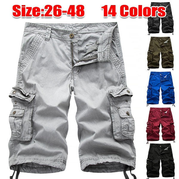 Plus Size New Fashion Men's Loose Shorts Camouflage Casual Slow Cargo Pants Loose Cargo Shorts for Men