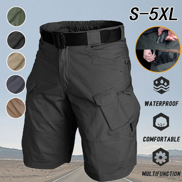 Men's Pants Summer Tactical Army Pants Outdoor Sports Hiking Shorts Waterproof Wear-resistant Multi-pocket Tactical Shorts S-5XL