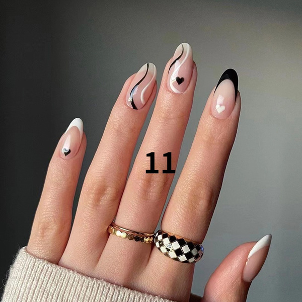 24Pcs/Box False Nails Detachable Fake Nails Full Cover Women Girls False Nail Tips False Nails