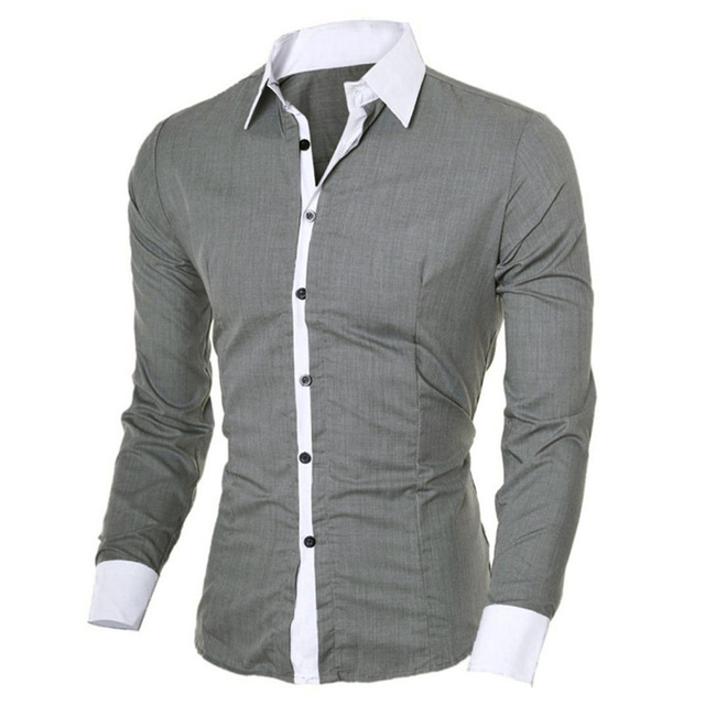 2021 High quality Men shirts Summer Brand Personality Long Sleeve Slim Fit Male Basic Shirt Blouse Top Size