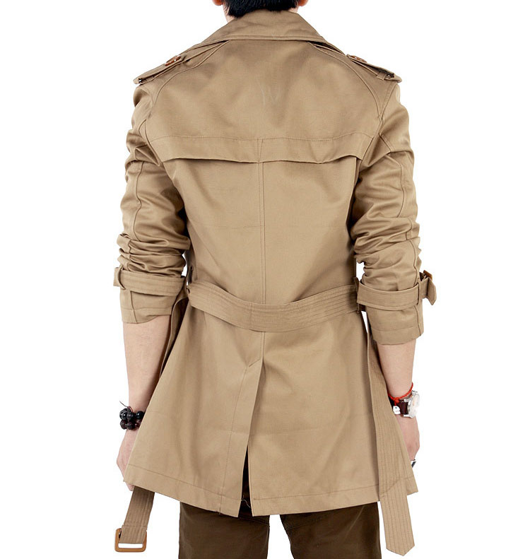 2021 High quality Men Trench Coat Classic Double Breasted Mens Long Coat Clothing Long Jackets
