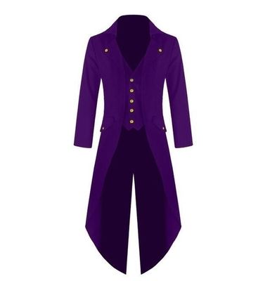 2021 High quality Hot Sale Vintage Gothic Long Jacket Autumn Retro Cool Uniform Costume Trench Coat Button Male