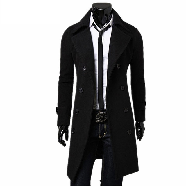 2021 High quality HotsaleCoat Men Jacket Mens Overcoat Casual Slim Fit Windbreak Solid Long Fashion Winter Coats
