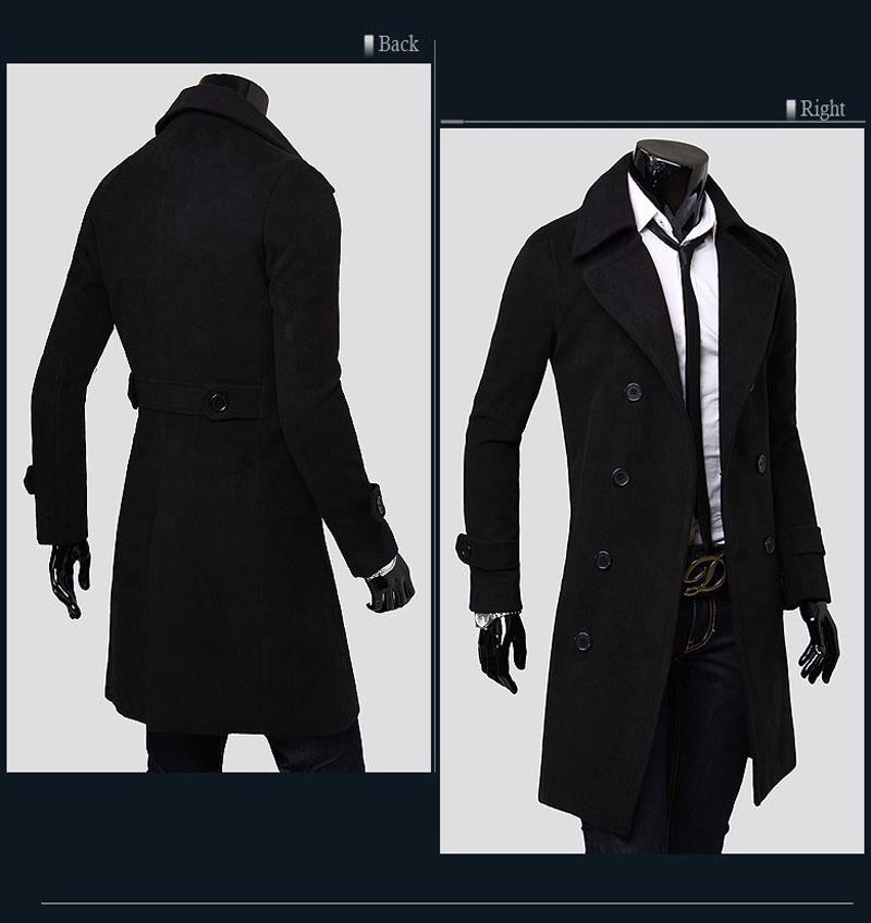2021 High quality HotsaleCoat Men Jacket Mens Overcoat Casual Slim Fit Windbreak Solid Long Fashion Winter Coats