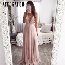 2021 High quality Sexy v neck backless summer pink dress  lace evening maxi dresses female long party dress ladies