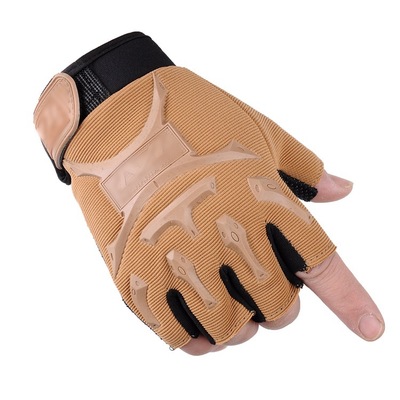 2021 High quality Short Gloves Hunting Shooting Outdoor Riding Fitness Hiking Fingerless Men's Gloves