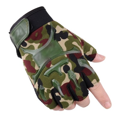 2021 High quality Short Gloves Hunting Shooting Outdoor Riding Fitness Hiking Fingerless Men's Gloves