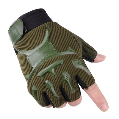 2021 High quality Short Gloves Hunting Shooting Outdoor Riding Fitness Hiking Fingerless Men's Gloves