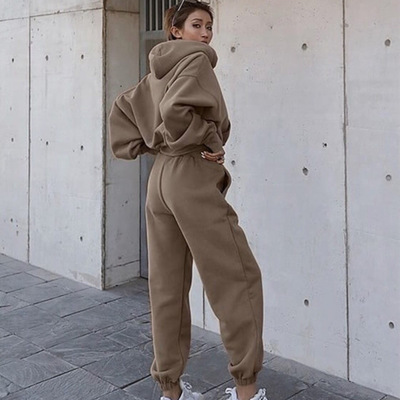 Women  Set  Women's Tracksuit Oversized Hoodie And Pants Casual Sport Suit Winter