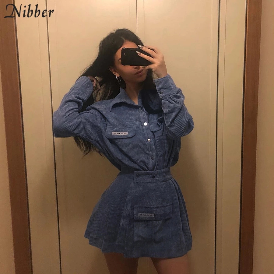 2021 High quality womens coat two pieces sets casual Basic mini Hip skirts wild Slim tops suits