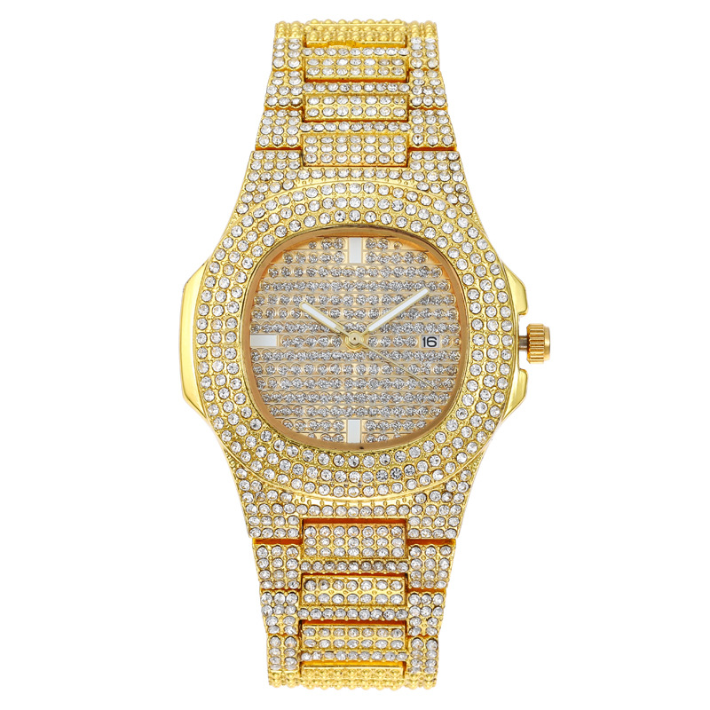 2021 High quality quartz watch Fashion Square Diamond Steel Band Watch calendar wristwatch women's Watch