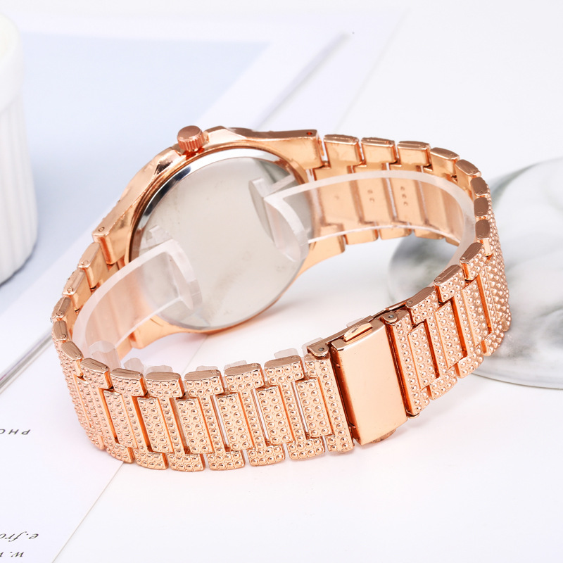 2021 High quality quartz watch Fashion Square Diamond Steel Band Watch calendar wristwatch women's Watch