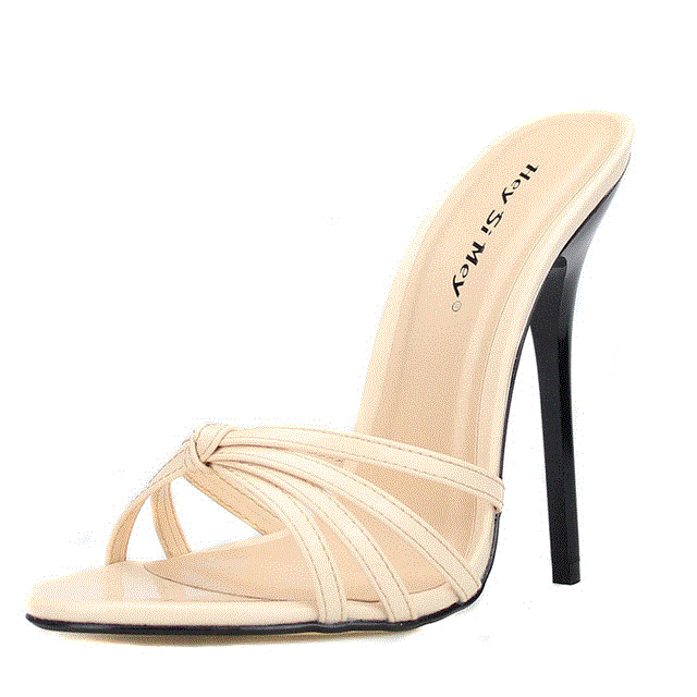 2021 High quality Summer Women Mules High Heels Slippers Outdoor Sandals Women Black Red Fashion Shoes