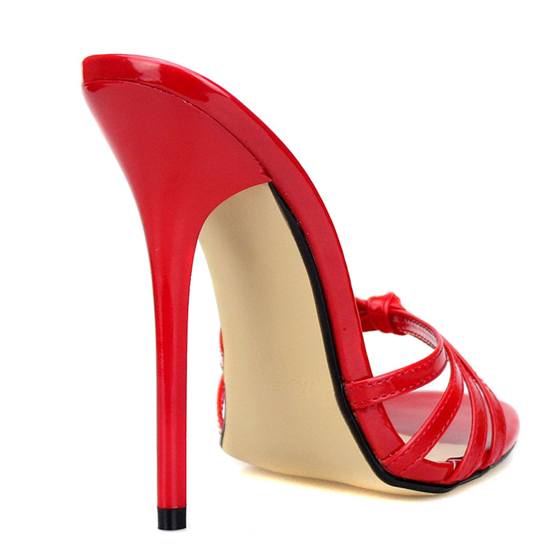 2021 High quality Summer Women Mules High Heels Slippers Outdoor Sandals Women Black Red Fashion Shoes