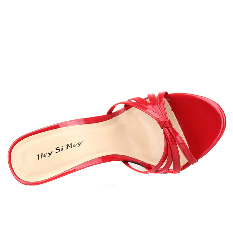 2021 High quality Summer Women Mules High Heels Slippers Outdoor Sandals Women Black Red Fashion Shoes