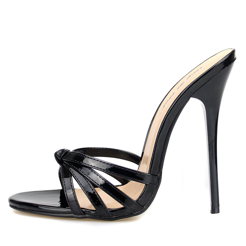 2021 High quality Summer Women Mules High Heels Slippers Outdoor Sandals Women Black Red Fashion Shoes