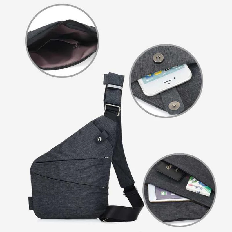2021 High quality Brand Men Travel Business Fino Bag Burglarproof Shoulder Bag Holster Anti Theft Chest Bags