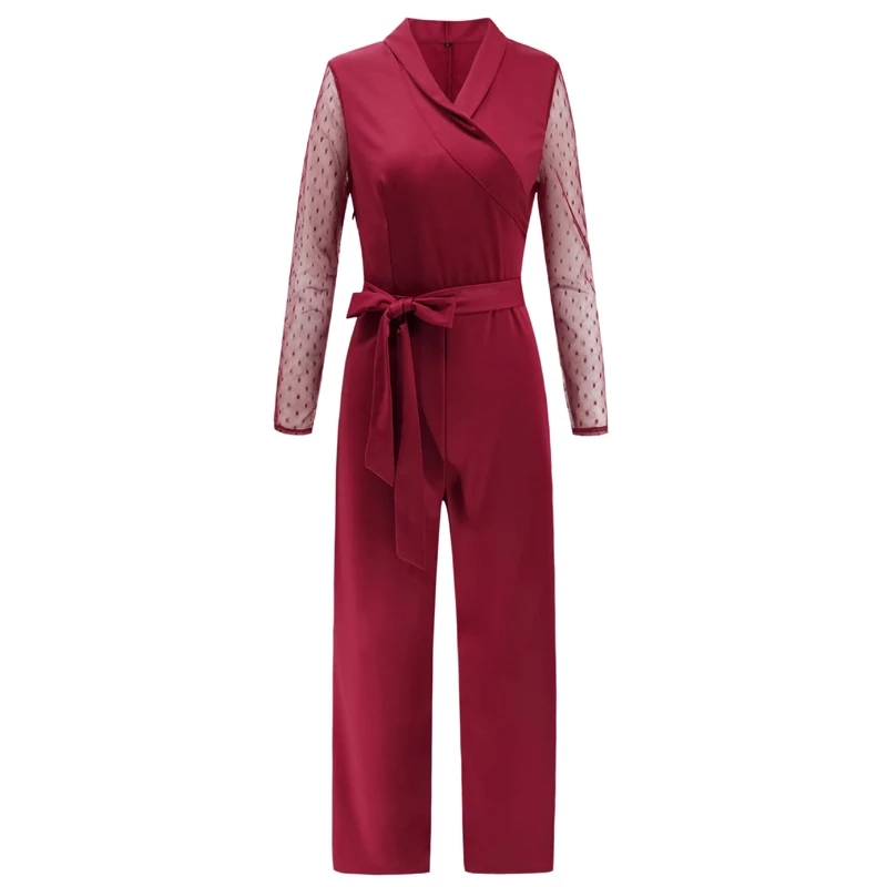 2021 High quality Fashion Long Sleeve Patchwork Elegant Jumpsuit Women Body Femme Bodycon Jumpsuits One Piece Tops