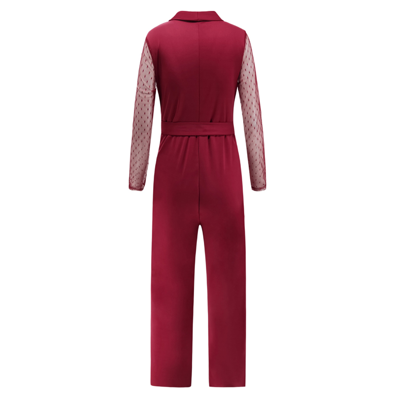 2021 High quality Fashion Long Sleeve Patchwork Elegant Jumpsuit Women Body Femme Bodycon Jumpsuits One Piece Tops