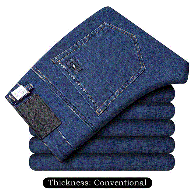 2021 High quality Business Jeans Fashion Casual Primary Color Slim Fit Small Straight Male Trousers Denim Pants