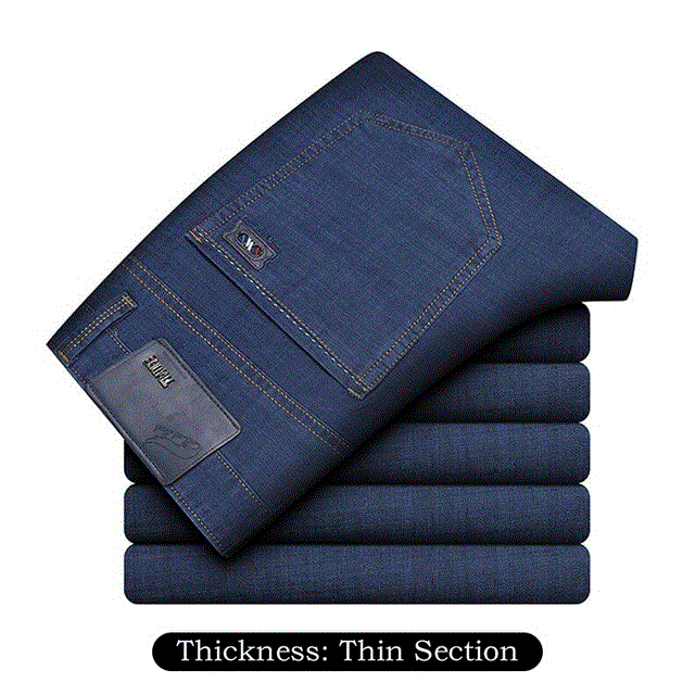 2021 High quality Business Jeans Fashion Casual Primary Color Slim Fit Small Straight Male Trousers Denim Pants