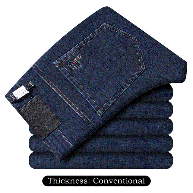 2021 High quality Business Jeans Fashion Casual Primary Color Slim Fit Small Straight Male Trousers Denim Pants