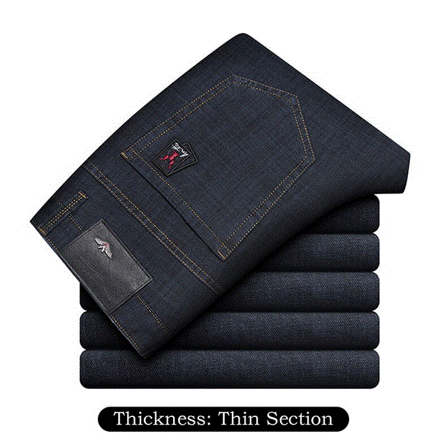 2021 High quality Business Jeans Fashion Casual Primary Color Slim Fit Small Straight Male Trousers Denim Pants