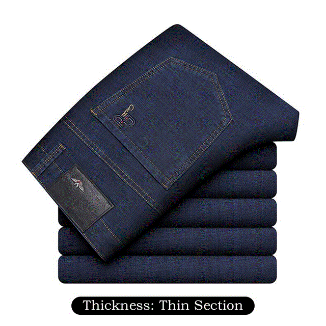 2021 High quality Business Jeans Fashion Casual Primary Color Slim Fit Small Straight Male Trousers Denim Pants