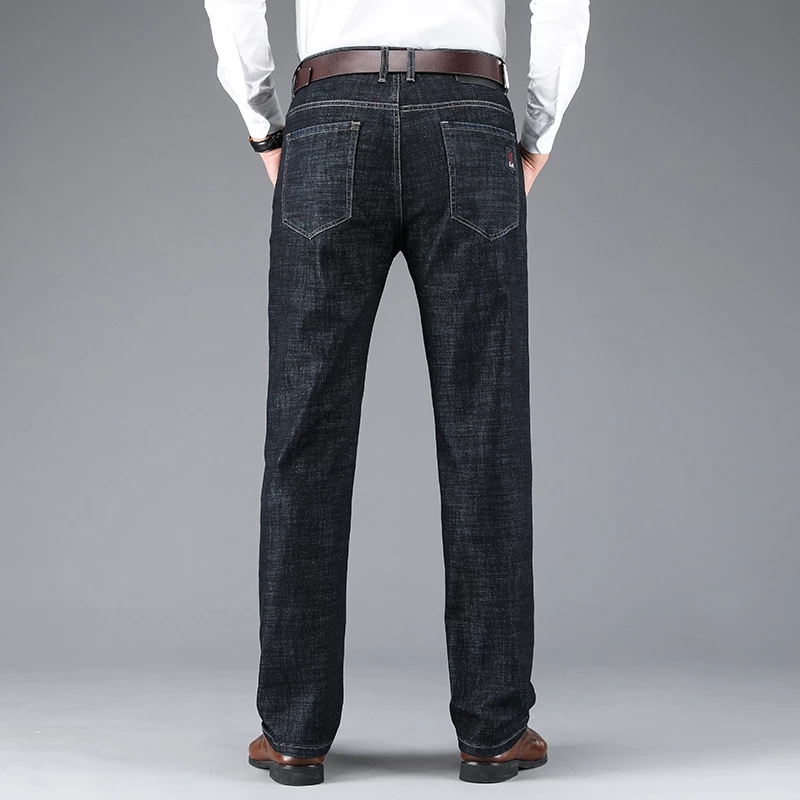 2021 High quality Business Jeans Fashion Casual Primary Color Slim Fit Small Straight Male Trousers Denim Pants
