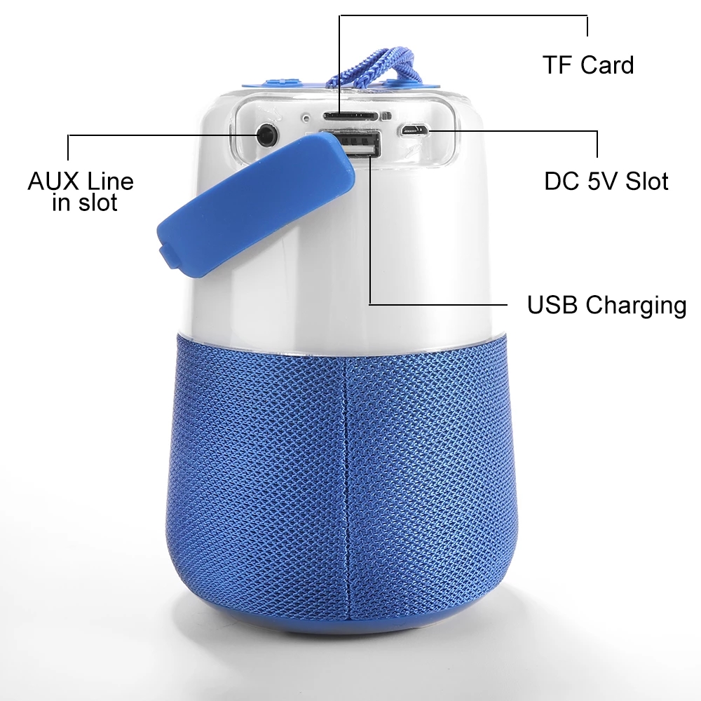 2021 High quality Flash LED Light Portable Bluetooth Speakers Waterproof Small Soundbar Support Bluetooth Accessories