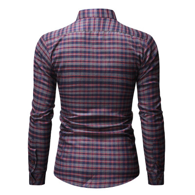 2021 High quality Cotton Plaid Shirt Men Casual Business Social Men Shirt Long Sleeve Top Quality Brand Mens  Shirts