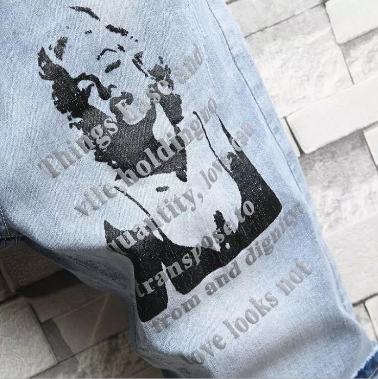 2021 High quality Men Denim Jeasn Straight Slim Fit Jeans Pants Good Quality Men Ripped Jeans