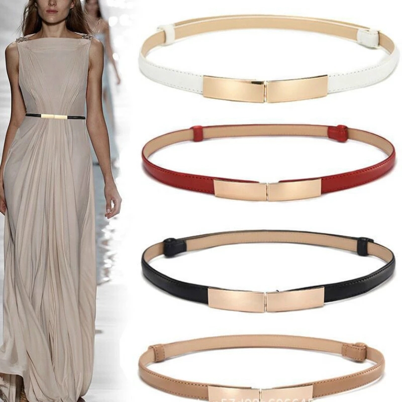 2021 High quality Lady Leather Waist Belt All Match Sashes Dresses Blouse Tops Sweater White Red Black Orange