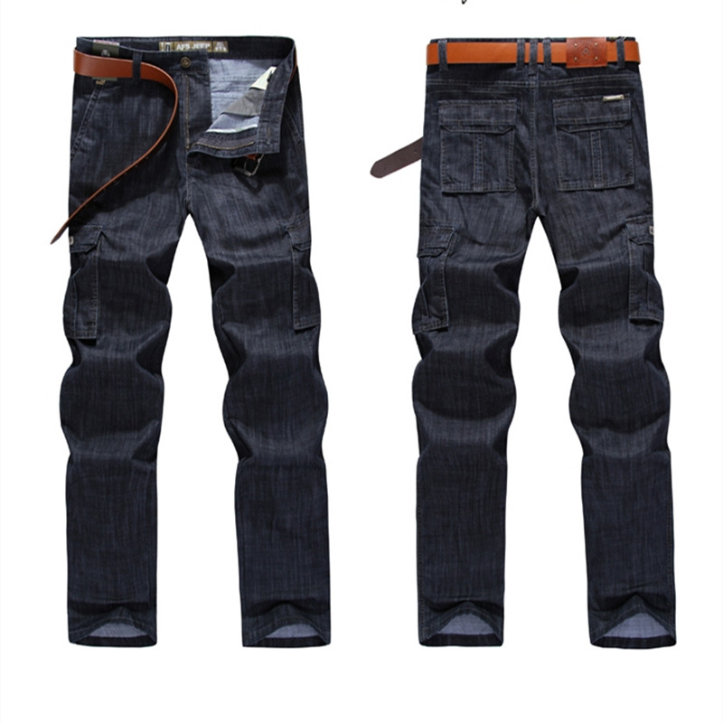 2021 High quality Casual Military Multi-pocket Jeans Male Clothes  New High Quality