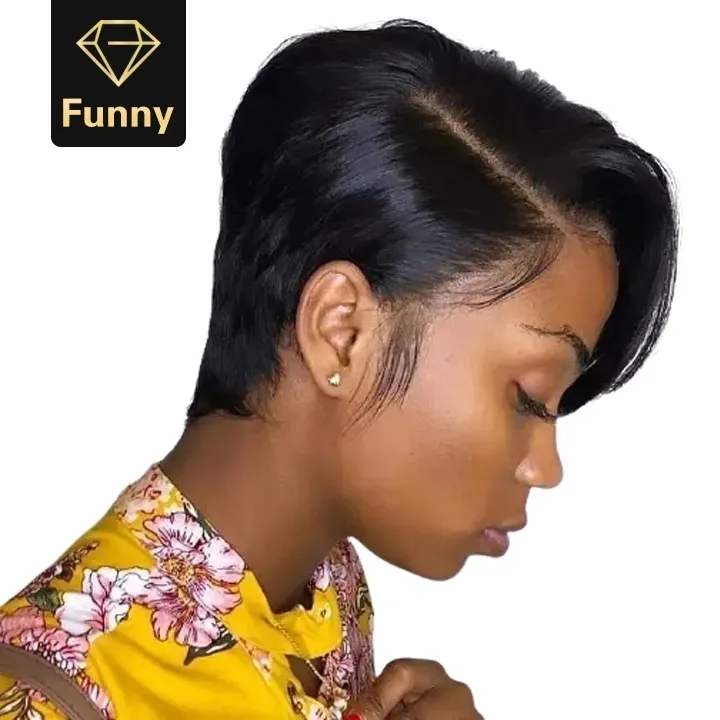 2021 High quality Short Wigs Pixie Cut Wig Straight Hair Wigs For Women