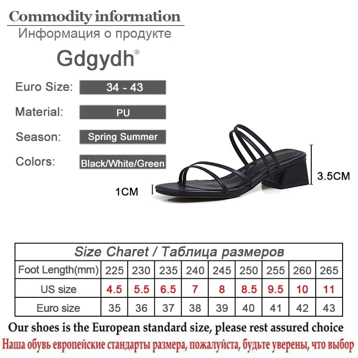 2021 High quality Women Sandals Square Mid-Heels Slippers Open Toe Platform Cut-out Hollow Female Sandals Plus Size