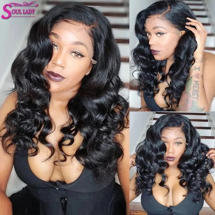 2021 High quality Transparent Lace Closure Loose Wave Wig Glueless Lace wigs Loose Wave Lace Wig