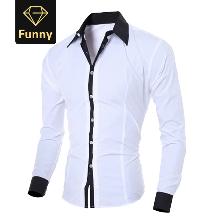 2021 High quality Men shirts Summer Brand Personality Long Sleeve Slim Fit Male Basic Shirt Blouse Top Size
