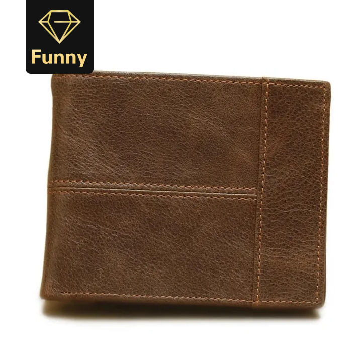 2021 High quality Men Wallet Credit Business Card Holders Vintage Brown Leather Wallet Purses Dropshipping