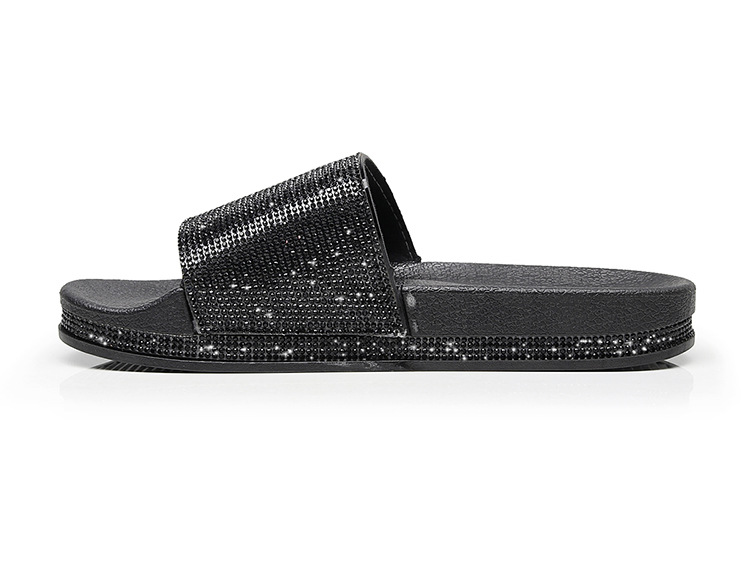 2021 High quality Summer Women Crystal Diamond Slippers Bling Beach Flip Flops Ladies Sandals Casual Shoes plus Size