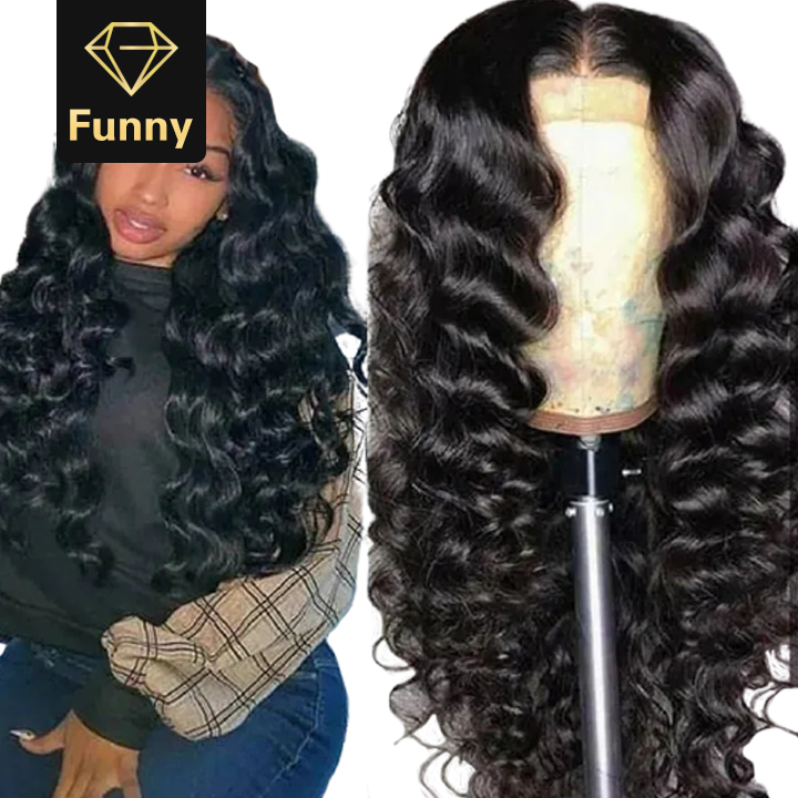 2021 High quality Transparent Lace Closure Loose Wave Wig Glueless Lace wigs Loose Wave Lace Wig