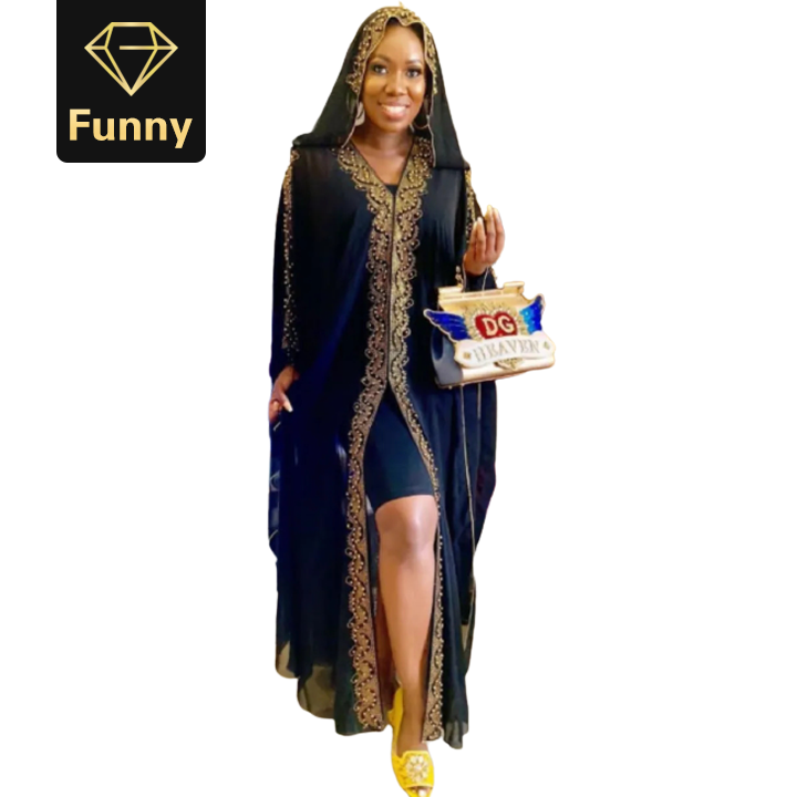 2021 High quality African Women Clothing hood Muslim Long Dress High Quality Length Fashion African Dress For Lady